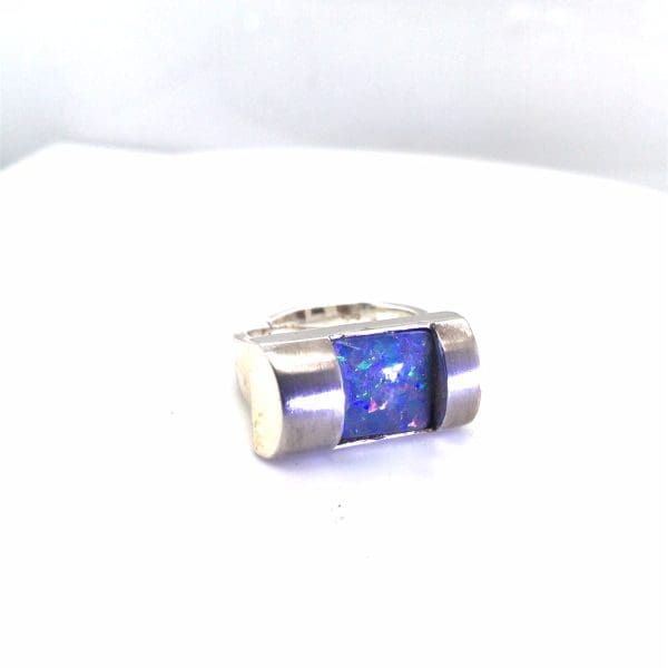 Zilveren Opaal ring  Speciale aanbieding - Afbeelding 5