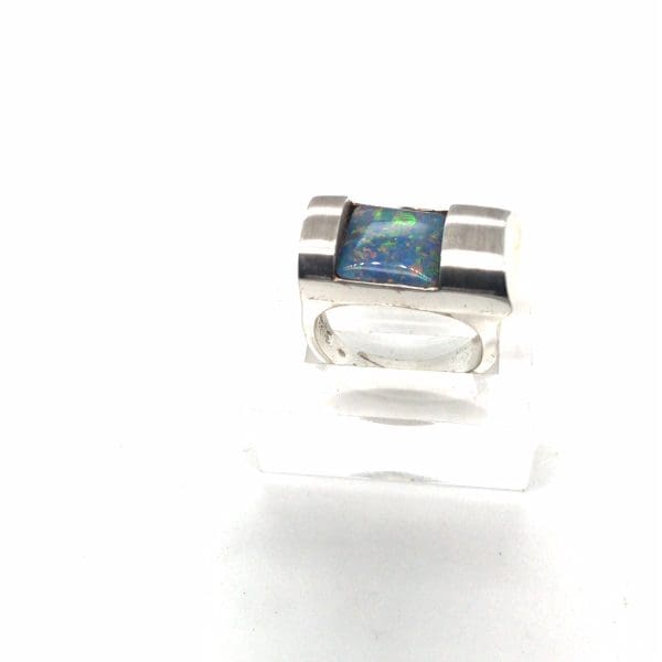 Zilveren Opaal ring  Speciale aanbieding - Afbeelding 6