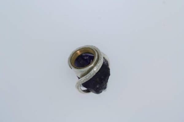 Zilveren schroefsteen ring Bolero - Afbeelding 2