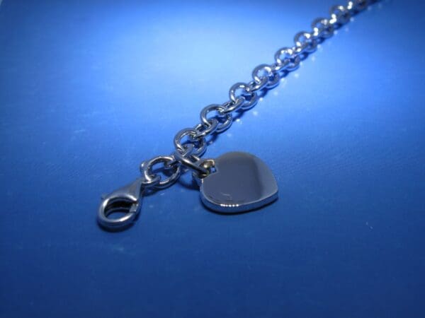 Zilver armband met hart en gratis naam - Afbeelding 3