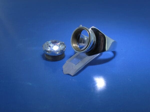 Zilveren schroefsteen ring met 1 Cubic Zirkonia - Afbeelding 5