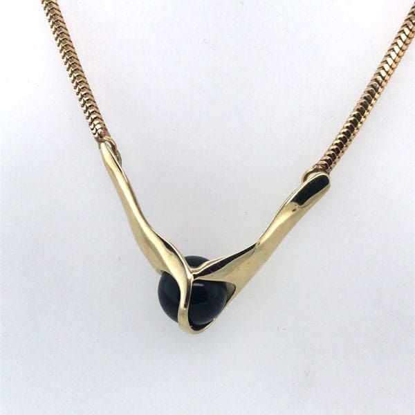 gouden Wisselcollier Cartouche met 3 wisselstenen - Afbeelding 5