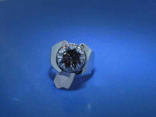 Zilveren schroefsteen ring met 1 Cubic Zirkonia - Afbeelding 4