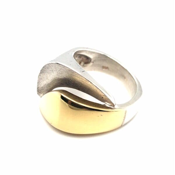 Zilveren  Design ring glanzend met mat - Afbeelding 5