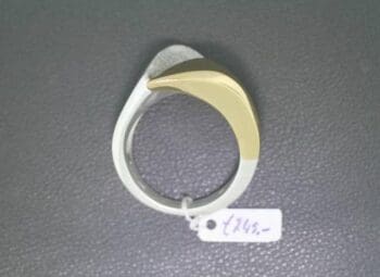 Zilveren  Design ring glanzend met mat