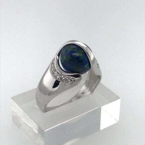 Witgouden wisselring Cartouche met Diamanten - Afbeelding 3