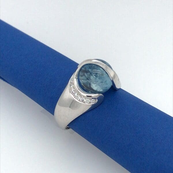 Witgouden wisselring Cartouche met Diamanten - Afbeelding 7