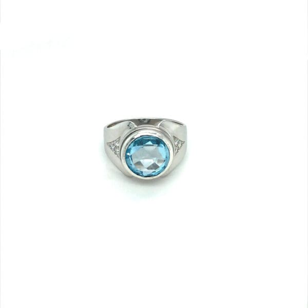 witgouden Schroefsteen ring met 6 Diamanten - Afbeelding 3