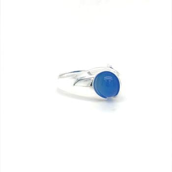 Wisselring zilver met Blauw-agaat