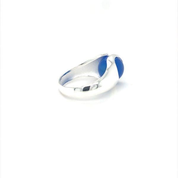 Wisselring zilver met Blauw-agaat - Afbeelding 4
