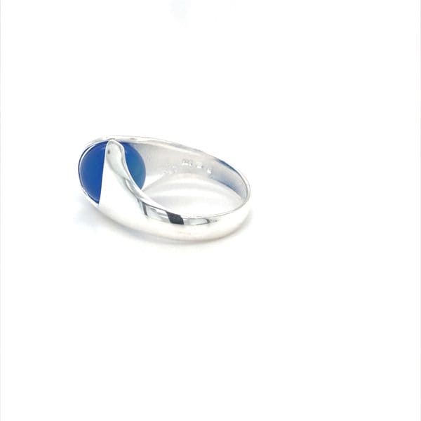 Wisselring zilver met Blauw-agaat - Afbeelding 5
