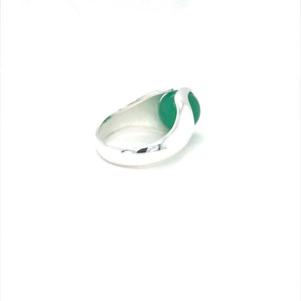 Wisselring zilver met Groen-agaat - Afbeelding 2