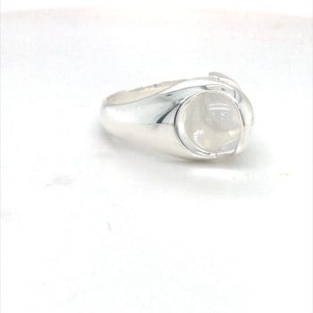wisselring zilver met Bergkristal