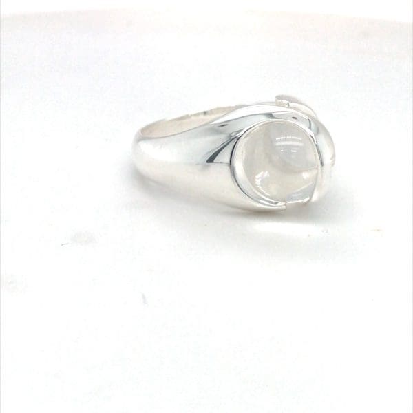 wisselring zilver met Bergkristal