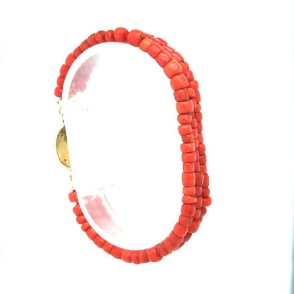 Bloedkoraal armband 3 rangs - Afbeelding 5