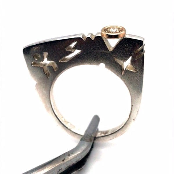 Ring zilver met moisanite - Afbeelding 3