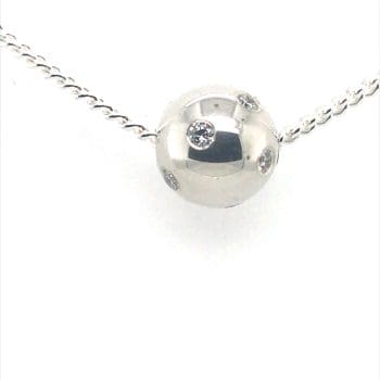zilveren collier met Cubic Zirconia