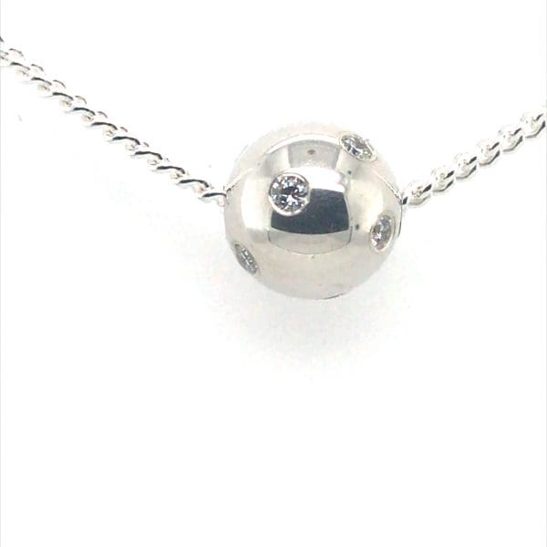 zilveren collier met Cubic Zirconia