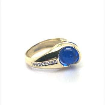 Gouden Cartouche wisselring met 16 Diamanten - Afbeelding 6