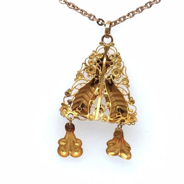 Antieke gouden hanger met collier - Afbeelding 4