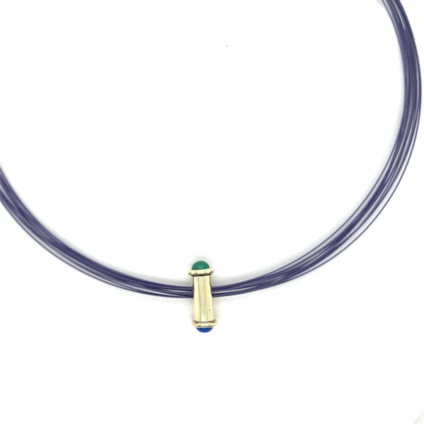 Gouden schroefsteen hanger met spang - Afbeelding 2