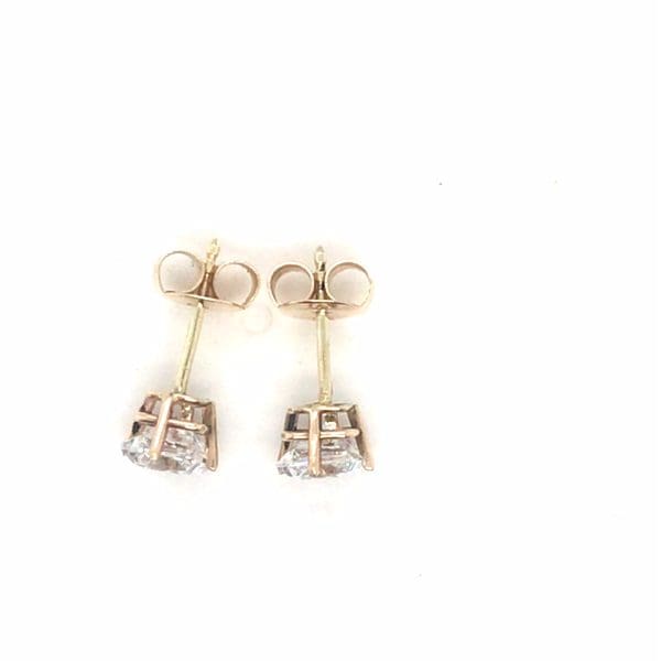 Gouden oorknoppen met Cubic Zirkonia - Afbeelding 2