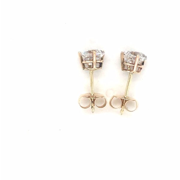 Gouden oorknoppen met Cubic Zirkonia