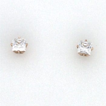 Gouden oorknoppen met Cubic Zirkonia - Afbeelding 3