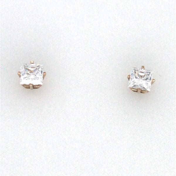 Gouden oorknoppen met Cubic Zirkonia - Afbeelding 3