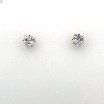 Gouden oorknoppen met Cubic Zirkonia - Afbeelding 4
