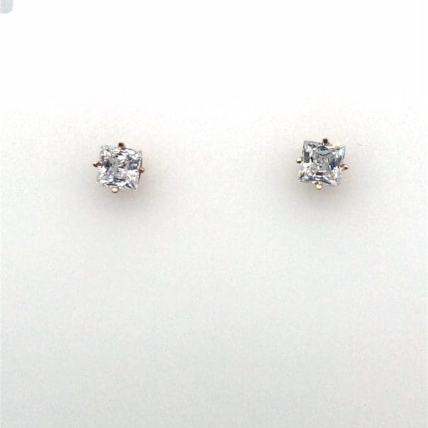 Gouden oorknoppen met Cubic Zirkonia - Afbeelding 4