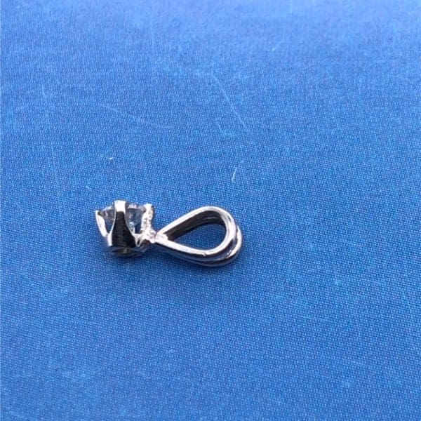 Witgouden solitaire hanger met 1 Diamant 0.10crt - Afbeelding 3