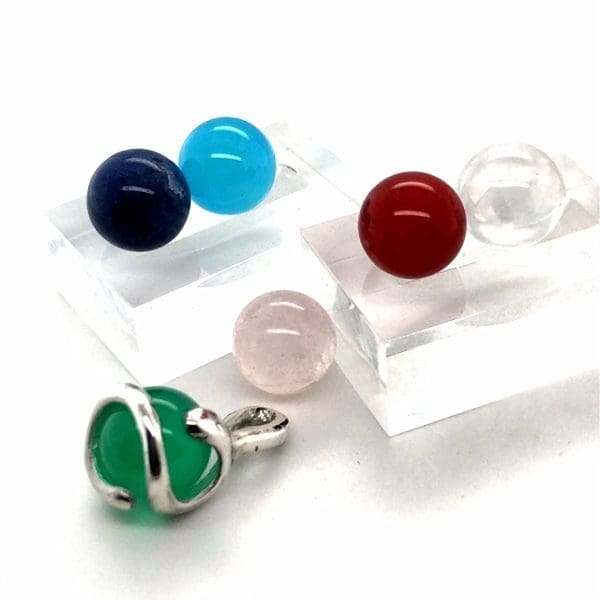 Zilveren Wisselstenen hanger Cartouche met 6 edelstenen - Afbeelding 4