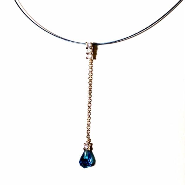 Collier met zilveren hanger en Cubic Zirconia - Afbeelding 2