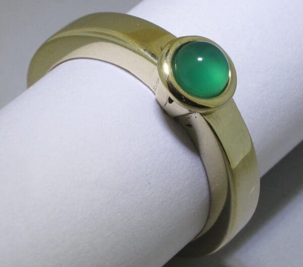 Gouden schroefsteen ring met verwisselbare stenen - Afbeelding 5