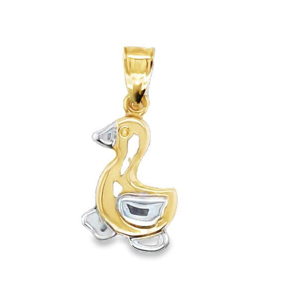 gouden bedel - hanger eendje
