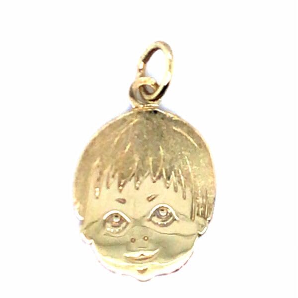 Gouden bedel jongens kopje