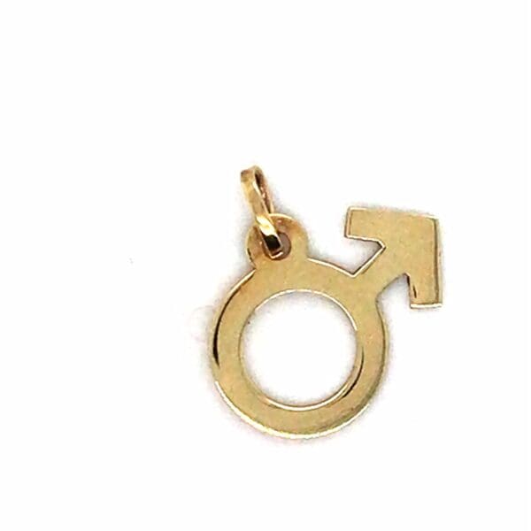 Gouden bedel mannenteken