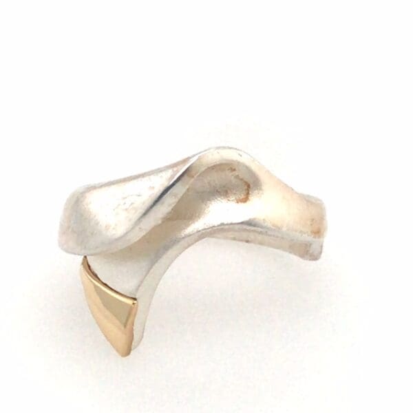 Zilveren ring design met 18 karaat goud - Afbeelding 5