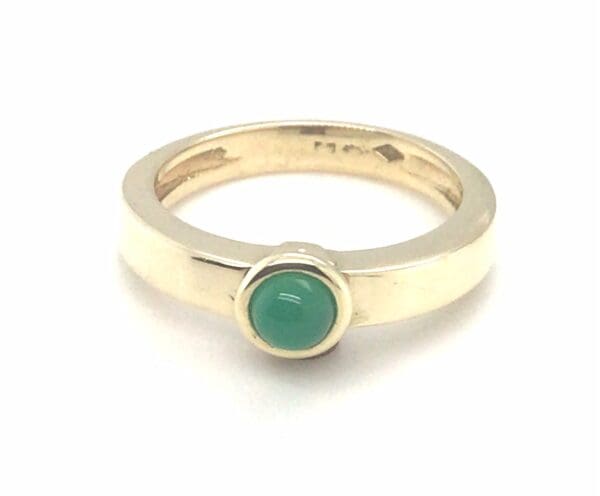 Gouden schroefsteen ring met verwisselbare stenen - Afbeelding 3