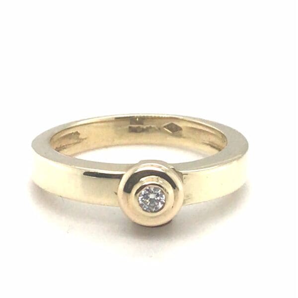 Gouden schroefsteen ring met verwisselbare stenen - Afbeelding 4
