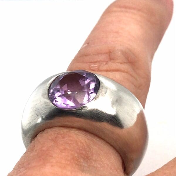 Zilveren ring met Amethist - Afbeelding 4