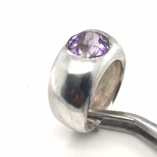 Zilveren ring met Amethist - Afbeelding 2