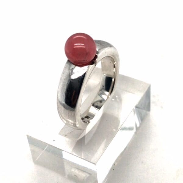 zilveren ring met Rodochrosiet kogel - Afbeelding 2