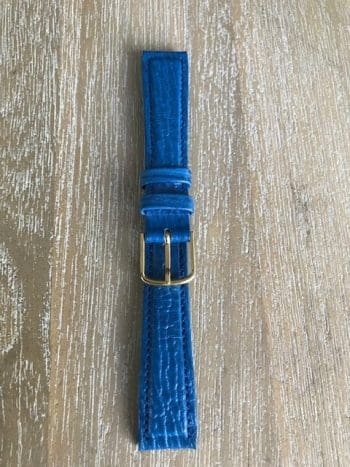 Horlogeband kalfsleer Blauw