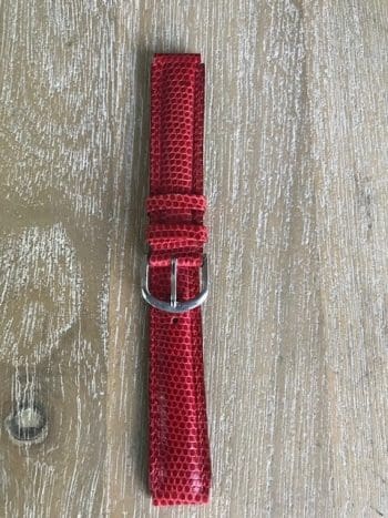 Leren dames horlogeband rood