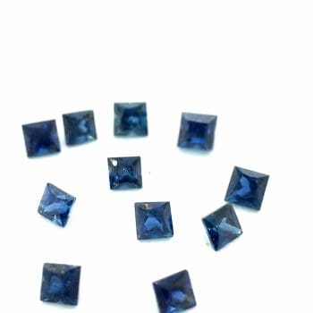 Saffier Birma Carré's  à 1.8 mm