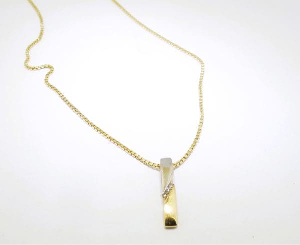 gouden hanger met 3 Diamanten - Afbeelding 5