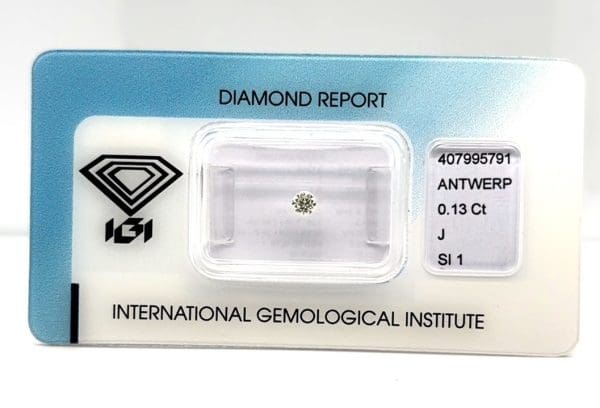 Losse Diamant  0.13 caraat SI - J - IGI  - Afbeelding 2