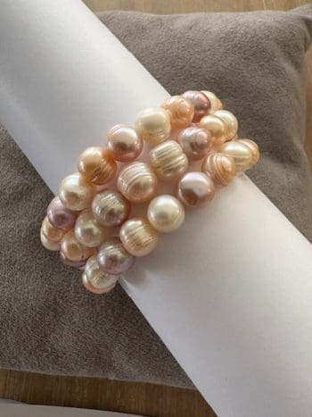 Parel armband zoetwater set van 3